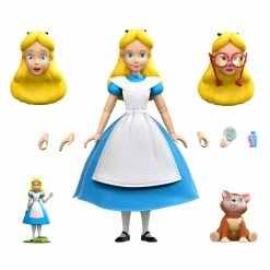 Maybang's Collectibles Super7 Disney Ultimates Wave 2 - Set Of 4 Alice, The Tea Time Mad Hatter, Robin Hood Stork Costume & Fantasia Hyacinth Hippo
