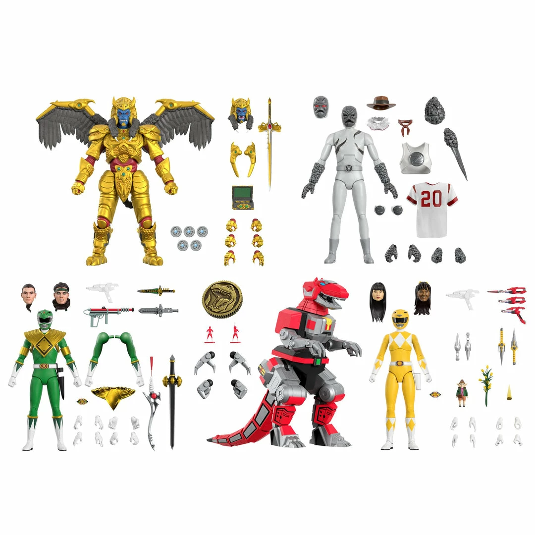 Maybang's Collectibles Super7 Mighty Morphin Power Rangers ULTIMATES! Wave 1 - Complete Set Of 5 Green Ranger, Yellow Ranger, Goldar, Putty Patroller & Tyrannosaurus Dinozord 2 Maybang's Collectibles Super7 Mighty Morphin Power Rangers ULTIMATES! Wave 1 - Complete Set Of 5 Green Ranger, Yellow Ranger, Goldar, Putty Patroller & Tyrannosaurus Dinozord