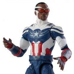 Maybang's Collectibles Hasbro Disney+ Marvel Legends Wave 1 Set Of 7 Figures Captain America (Sam Wilson/Falcon), John Walker (U.S. Agent), Baron Zemo, Bucky Barnes (Winter Soldier), Loki, Scarlet Witch & Vision (Captain America Flight Gear BAF)