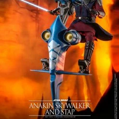 Maybang's Collectibles Hot Toys Star Wars The Clone Wars General Anakin Skywalker And STAP 1/6 Scale 12" Collectible Figure Set