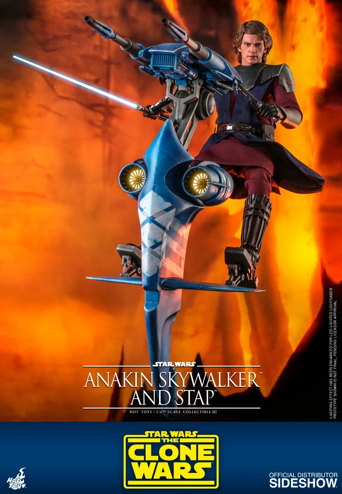 Maybang's Collectibles Hot Toys Star Wars The Clone Wars General Anakin Skywalker And STAP 1/6 Scale 12" Collectible Figure Set 1 Maybang's Collectibles Hot Toys Star Wars The Clone Wars General Anakin Skywalker And STAP 1/6 Scale 12" Collectible Figure Set