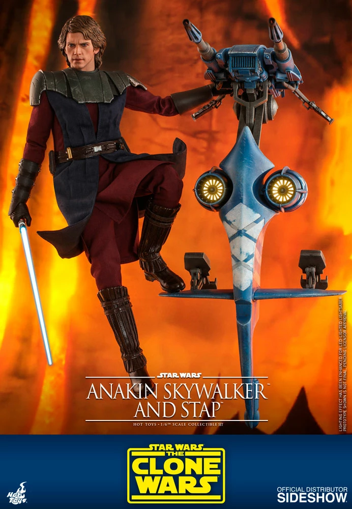 Maybang's Collectibles Hot Toys Star Wars The Clone Wars General Anakin Skywalker And STAP 1/6 Scale 12" Collectible Figure Set 4 Maybang's Collectibles Hot Toys Star Wars The Clone Wars General Anakin Skywalker And STAP 1/6 Scale 12" Collectible Figure Set