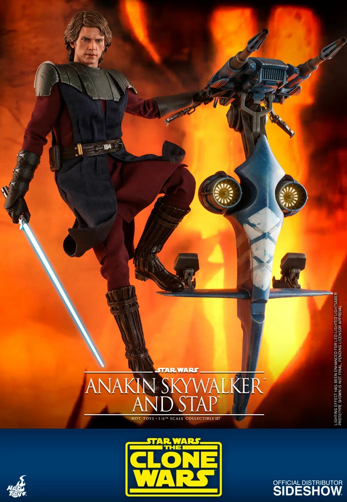 Maybang's Collectibles Hot Toys Star Wars The Clone Wars General Anakin Skywalker And STAP 1/6 Scale 12" Collectible Figure Set 5 Maybang's Collectibles Hot Toys Star Wars The Clone Wars General Anakin Skywalker And STAP 1/6 Scale 12" Collectible Figure Set