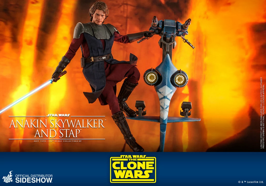 Maybang's Collectibles Hot Toys Star Wars The Clone Wars General Anakin Skywalker And STAP 1/6 Scale 12" Collectible Figure Set 11 Maybang's Collectibles Hot Toys Star Wars The Clone Wars General Anakin Skywalker And STAP 1/6 Scale 12" Collectible Figure Set