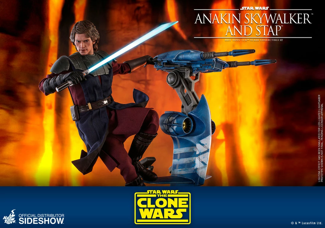 Maybang's Collectibles Hot Toys Star Wars The Clone Wars General Anakin Skywalker And STAP 1/6 Scale 12" Collectible Figure Set 13 Maybang's Collectibles Hot Toys Star Wars The Clone Wars General Anakin Skywalker And STAP 1/6 Scale 12" Collectible Figure Set