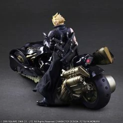 Maybang's Collectibles Square Enix Final Fantasy VII Advent Children Play Arts Kai Cloud Strife & Fenrir Bike Action Figure Set