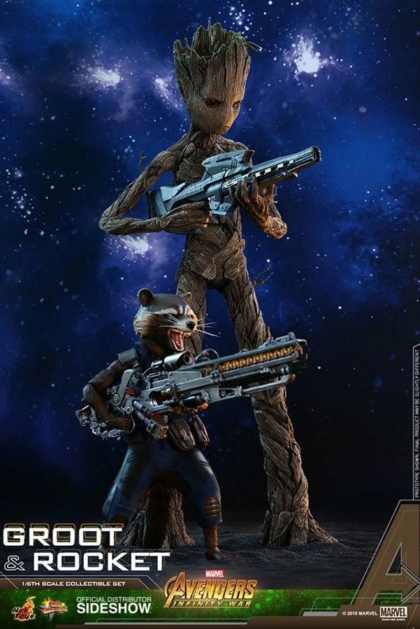 Vendor-unknown Hot Toys Marvel Avengers Infinity War Groot & Rocket 1/6 Scale Figure Set 1 Vendor-unknown Hot Toys Marvel Avengers Infinity War Groot & Rocket 1/6 Scale Figure Set