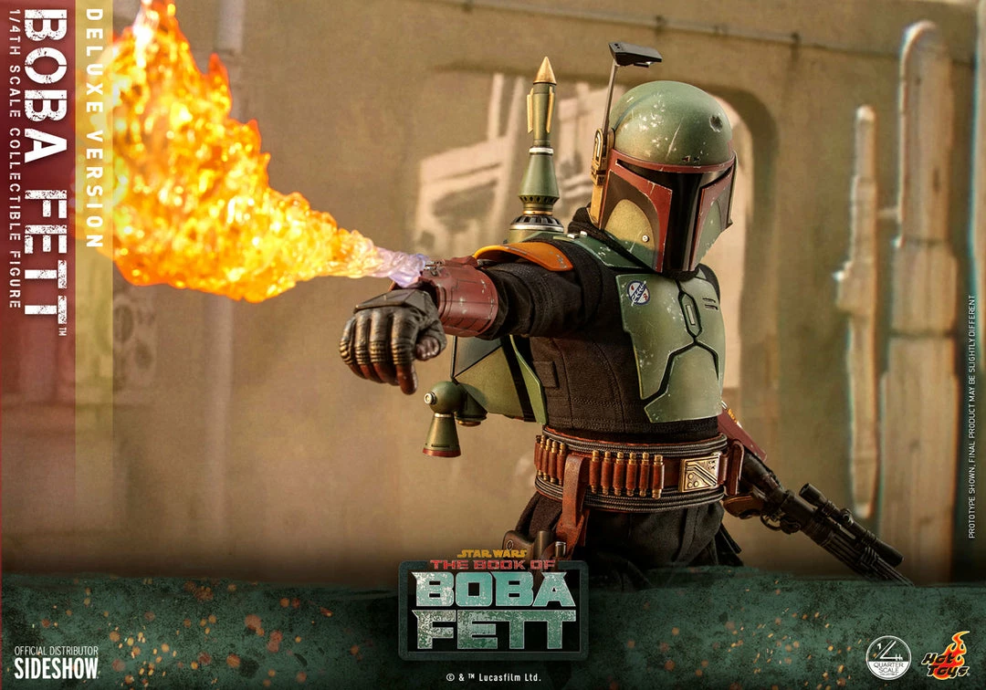 Maybang's Collectibles Hot Toys Star Wars The Mandalorian Quarter Scale Series - The Book Of Boba Fett Boba Fett (Deluxe Version) 1/4 Quarter Scale Collectible Figure 14 Maybang's Collectibles Hot Toys Star Wars The Mandalorian Quarter Scale Series - The Book Of Boba Fett Boba Fett (Deluxe Version) 1/4 Quarter Scale Collectible Figure