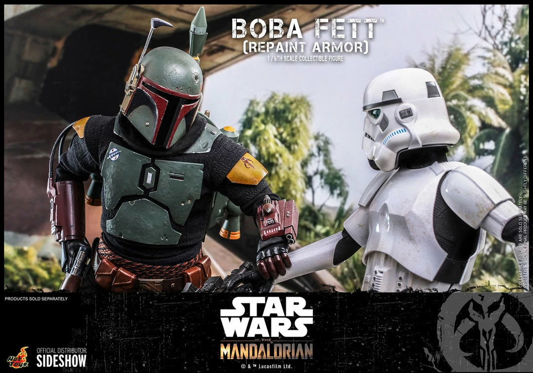 Maybang's Collectibles Hot Toys Star Wars The Mandalorian - Television Masterpiece Series Boba Fett (Repaint Armor) 1/6 Scale 12" Collectible Figure 10 Maybang's Collectibles Hot Toys Star Wars The Mandalorian - Television Masterpiece Series Boba Fett (Repaint Armor) 1/6 Scale 12" Collectible Figure