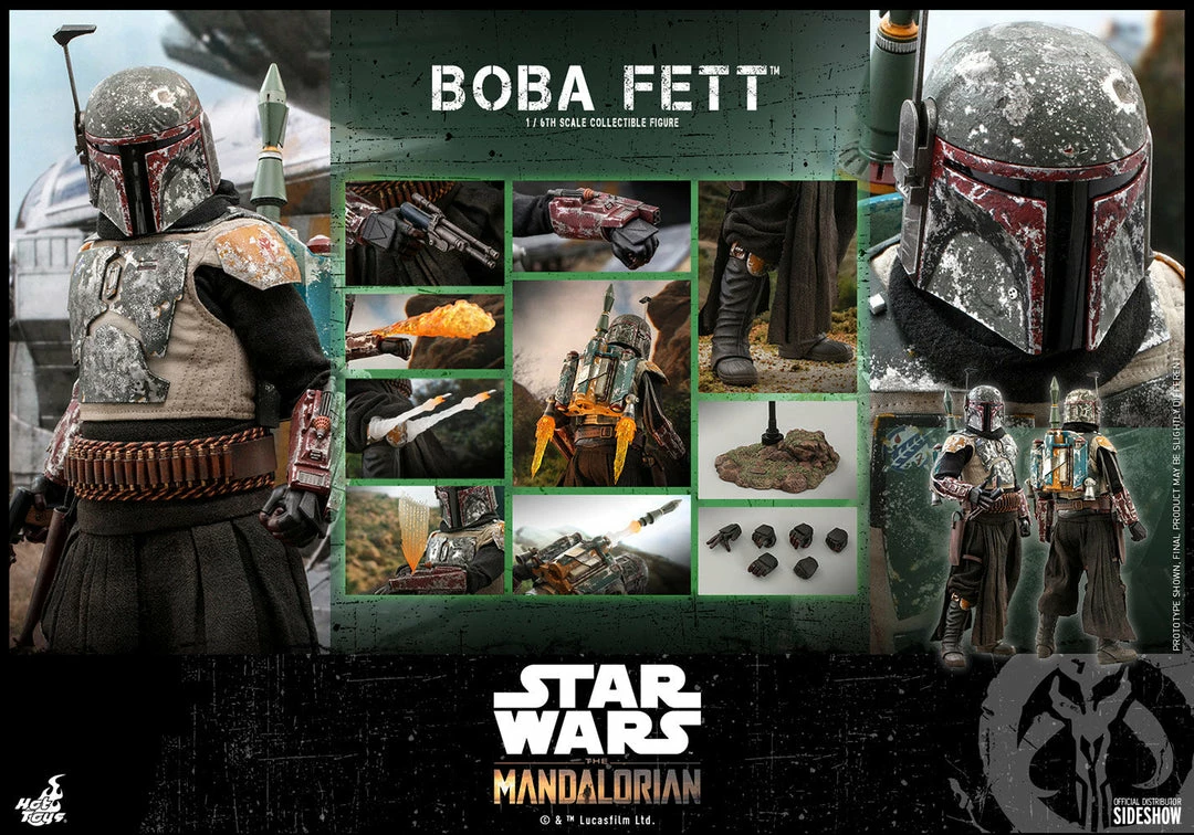 Maybang's Collectibles Hot Toys Star Wars The Mandalorian - Television Masterpiece Series Boba Fett 1/6 Scale 12" Collectible Figure 18 Maybang's Collectibles Hot Toys Star Wars The Mandalorian - Television Masterpiece Series Boba Fett 1/6 Scale 12" Collectible Figure