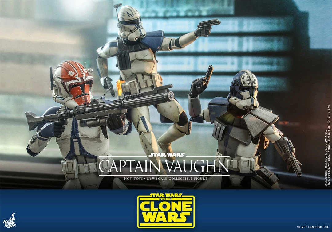 Maybang's Collectibles Hot Toys Star Wars The Clone Wars Captain Vaughn 1/6 Scale 12" Collectible Figure 9 Maybang's Collectibles Hot Toys Star Wars The Clone Wars Captain Vaughn 1/6 Scale 12" Collectible Figure