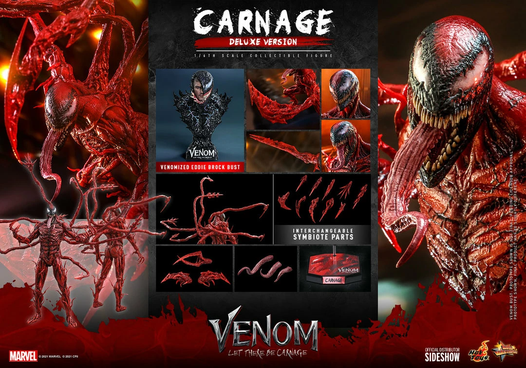 Maybang's Collectibles Hot Toys Marvel Comics Venom Let There Be Carnage Carnage (Deluxe Version) 1/6 Scale Collectible Figure 22 Maybang's Collectibles Hot Toys Marvel Comics Venom Let There Be Carnage Carnage (Deluxe Version) 1/6 Scale Collectible Figure
