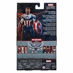 Maybang's Collectibles Hasbro Disney+ Marvel Legends Wave 1 Set Of 7 Figures Captain America (Sam Wilson/Falcon), John Walker (U.S. Agent), Baron Zemo, Bucky Barnes (Winter Soldier), Loki, Scarlet Witch & Vision (Captain America Flight Gear BAF)