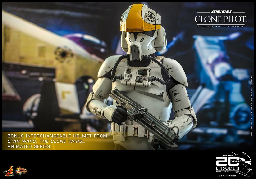 Maybang's Collectibles Hot Toys Star Wars Episode II Attack Of The Clones Clone Pilot 1/6 Scale 12" Collectible Figure 10 Maybang's Collectibles Hot Toys Star Wars Episode II Attack Of The Clones Clone Pilot 1/6 Scale 12" Collectible Figure