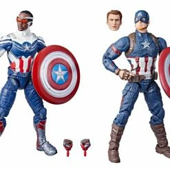 Maybang's Collectibles Hasbro The Falcon And The Winter Soldier & Avengers Endgame Marvel Legends Tag Team Captain America Two-Pack Action Figures Set