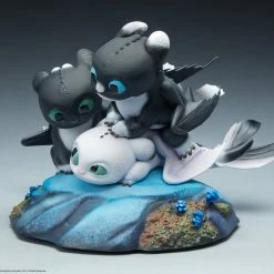 Maybang's Collectibles Sideshow How To Train Your Dragon Dart, Pouncer, And Ruffrunner Statue Sideshow Collectibles