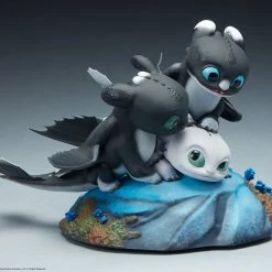 Maybang's Collectibles Sideshow How To Train Your Dragon Dart, Pouncer, And Ruffrunner Statue Sideshow Collectibles