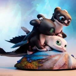 Maybang's Collectibles Sideshow How To Train Your Dragon Dart, Pouncer, And Ruffrunner Statue Sideshow Collectibles