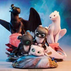 Maybang's Collectibles Sideshow How To Train Your Dragon Dart, Pouncer, And Ruffrunner Statue Sideshow Collectibles