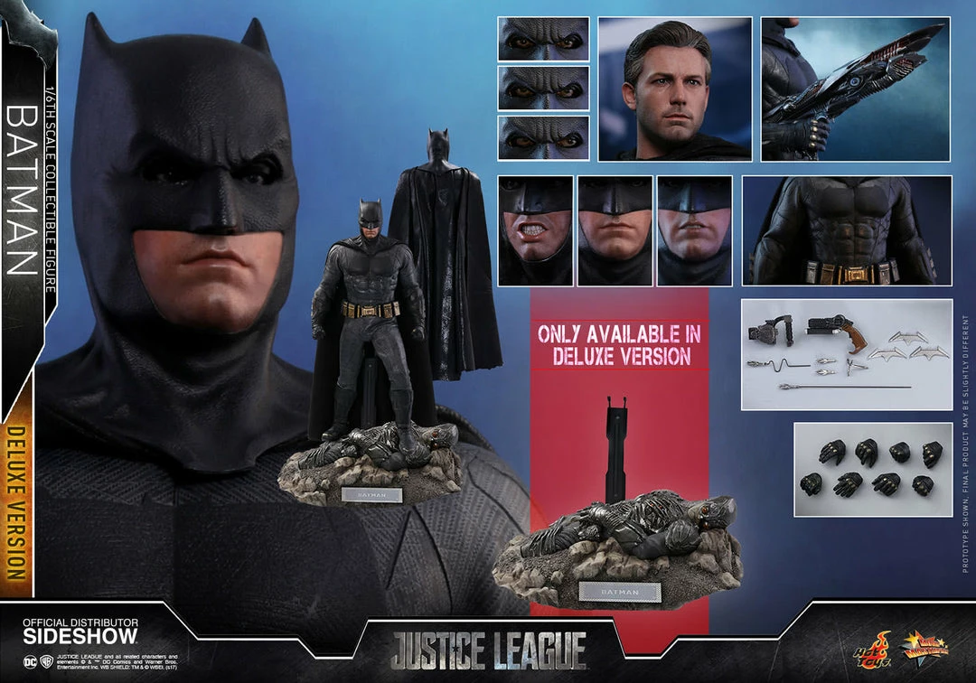 Vendor-unknown Hot Toys DC Comics Justice League Batman (Deluxe) 1/6 Scale 12" Figure 17 Vendor-unknown Hot Toys DC Comics Justice League Batman (Deluxe) 1/6 Scale 12" Figure