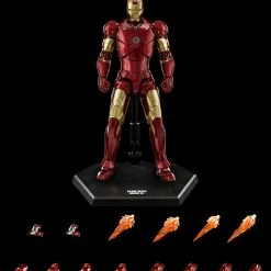 Maybang's Collectibles Threezero Marvel Infinity Saga Iron Man Iron Man Mark III DLX 1/12 Scale Die-Cast Action Figure
