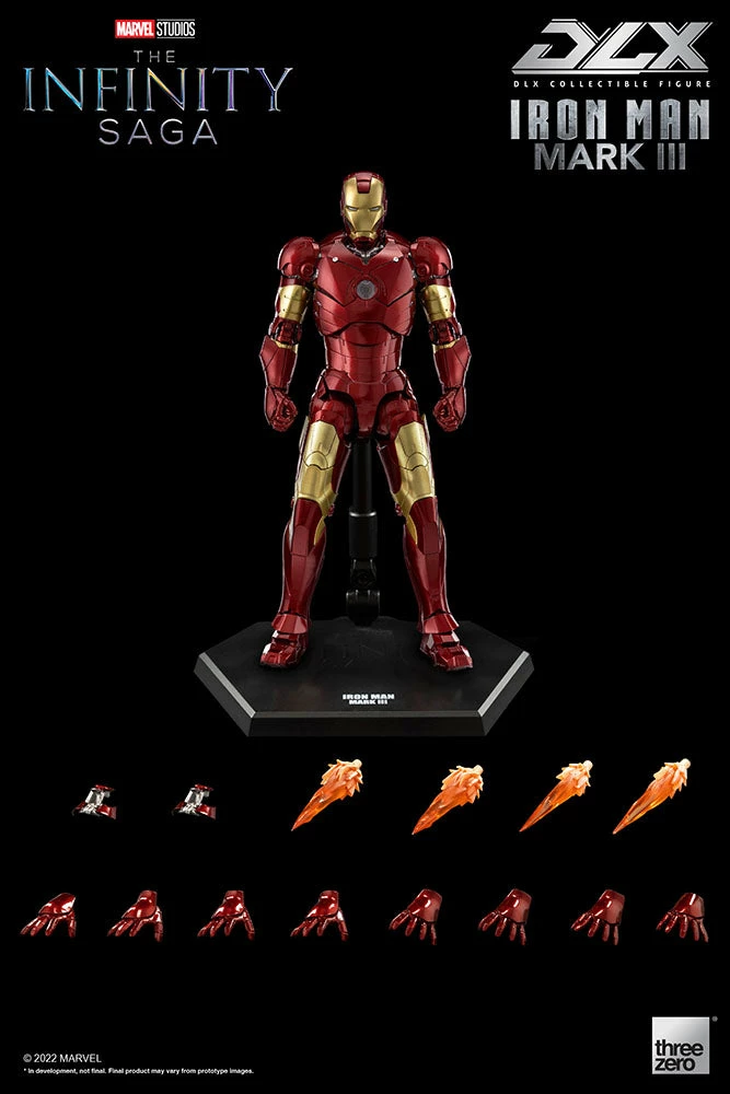 Maybang's Collectibles Threezero Marvel Infinity Saga Iron Man Iron Man Mark III DLX 1/12 Scale Die-Cast Action Figure 2 Maybang's Collectibles Threezero Marvel Infinity Saga Iron Man Iron Man Mark III DLX 1/12 Scale Die-Cast Action Figure
