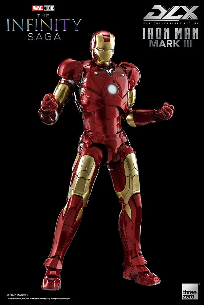 Maybang's Collectibles Threezero Marvel Infinity Saga Iron Man Iron Man Mark III DLX 1/12 Scale Die-Cast Action Figure 1 Maybang's Collectibles Threezero Marvel Infinity Saga Iron Man Iron Man Mark III DLX 1/12 Scale Die-Cast Action Figure