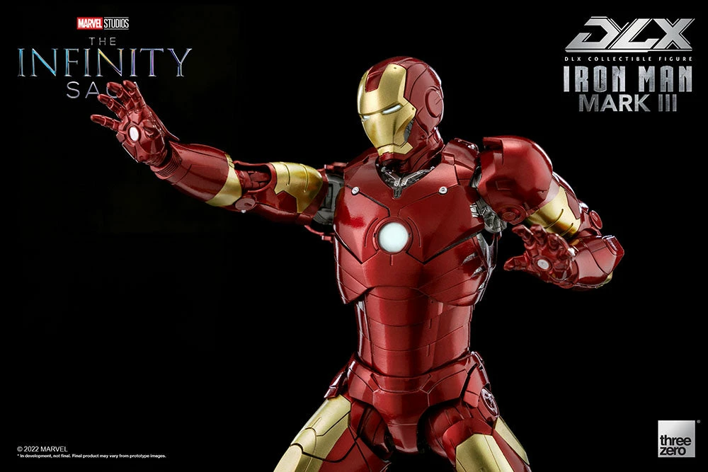 Maybang's Collectibles Threezero Marvel Infinity Saga Iron Man Iron Man Mark III DLX 1/12 Scale Die-Cast Action Figure 5 Maybang's Collectibles Threezero Marvel Infinity Saga Iron Man Iron Man Mark III DLX 1/12 Scale Die-Cast Action Figure
