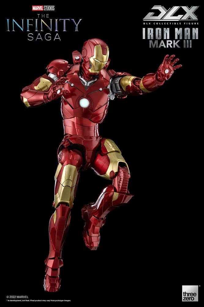 Maybang's Collectibles Threezero Marvel Infinity Saga Iron Man Iron Man Mark III DLX 1/12 Scale Die-Cast Action Figure 10 Maybang's Collectibles Threezero Marvel Infinity Saga Iron Man Iron Man Mark III DLX 1/12 Scale Die-Cast Action Figure