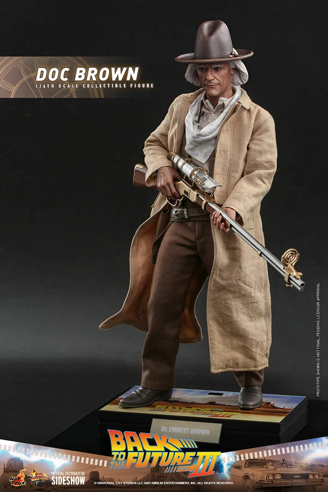 Maybang's Collectibles Hot Toys Back To The Future Part III Doc Brown 1/6 Scale 12" Collectible Figure 3 Maybang's Collectibles Hot Toys Back To The Future Part III Doc Brown 1/6 Scale 12" Collectible Figure