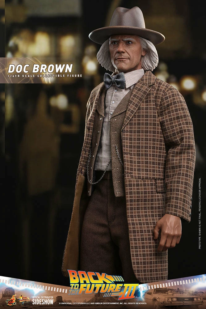 Maybang's Collectibles Hot Toys Back To The Future Part III Doc Brown 1/6 Scale 12" Collectible Figure 7 Maybang's Collectibles Hot Toys Back To The Future Part III Doc Brown 1/6 Scale 12" Collectible Figure