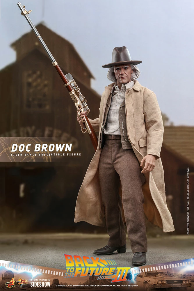 Maybang's Collectibles Hot Toys Back To The Future Part III Doc Brown 1/6 Scale 12" Collectible Figure 9 Maybang's Collectibles Hot Toys Back To The Future Part III Doc Brown 1/6 Scale 12" Collectible Figure