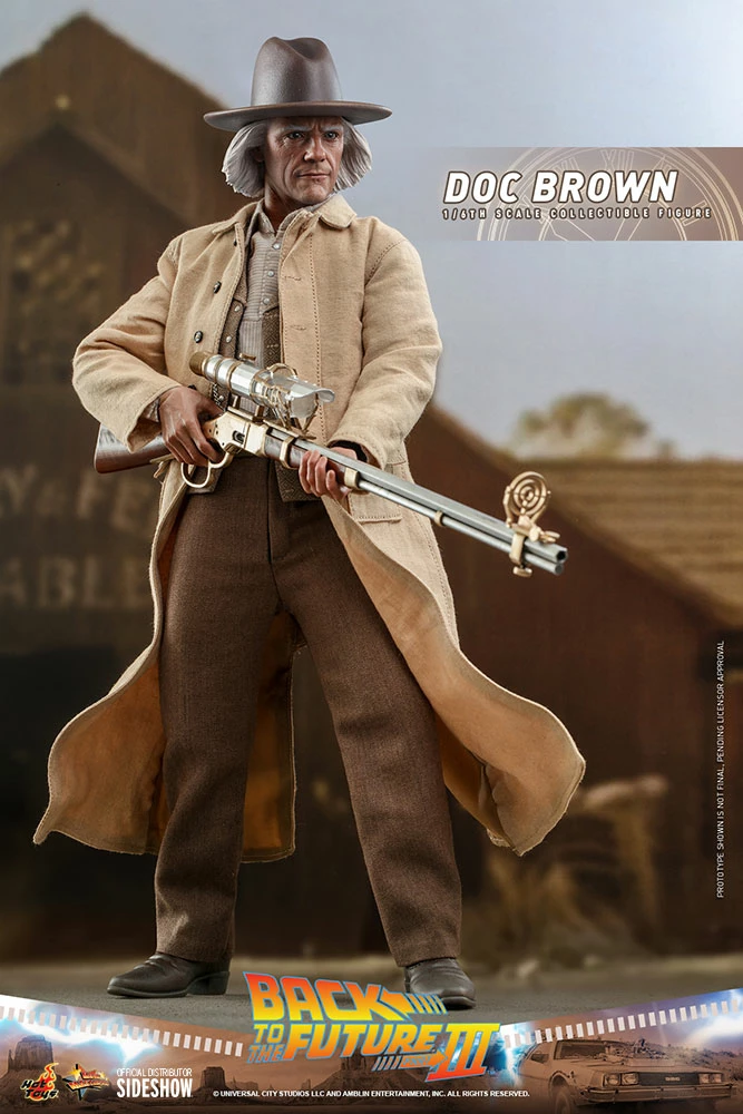 Maybang's Collectibles Hot Toys Back To The Future Part III Doc Brown 1/6 Scale 12" Collectible Figure 13 Maybang's Collectibles Hot Toys Back To The Future Part III Doc Brown 1/6 Scale 12" Collectible Figure