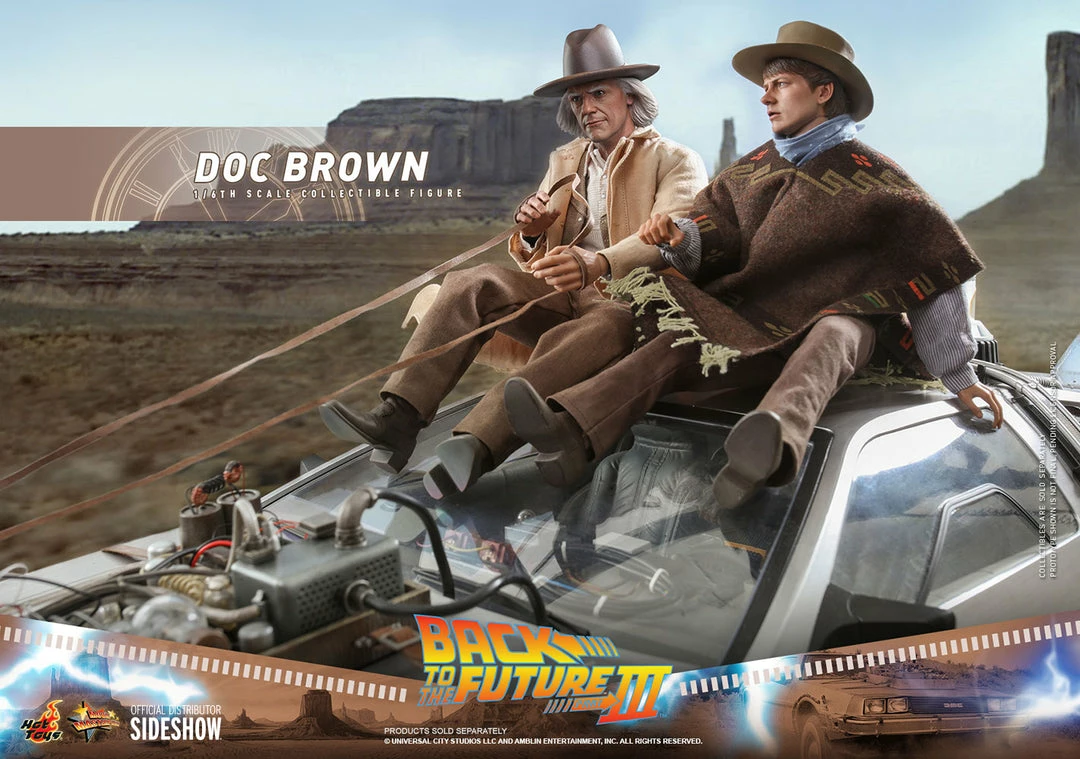 Maybang's Collectibles Hot Toys Back To The Future Part III Doc Brown 1/6 Scale 12" Collectible Figure 21 Maybang's Collectibles Hot Toys Back To The Future Part III Doc Brown 1/6 Scale 12" Collectible Figure