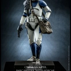 Maybang's Collectibles Hot Toys Star Wars: The Clone Wars Heavy Weapons Clone Trooper And BARC Speeder With Sidecar