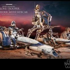 Maybang's Collectibles Hot Toys Star Wars: The Clone Wars Heavy Weapons Clone Trooper And BARC Speeder With Sidecar