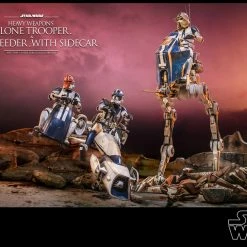 Maybang's Collectibles Hot Toys Star Wars: The Clone Wars Heavy Weapons Clone Trooper And BARC Speeder With Sidecar