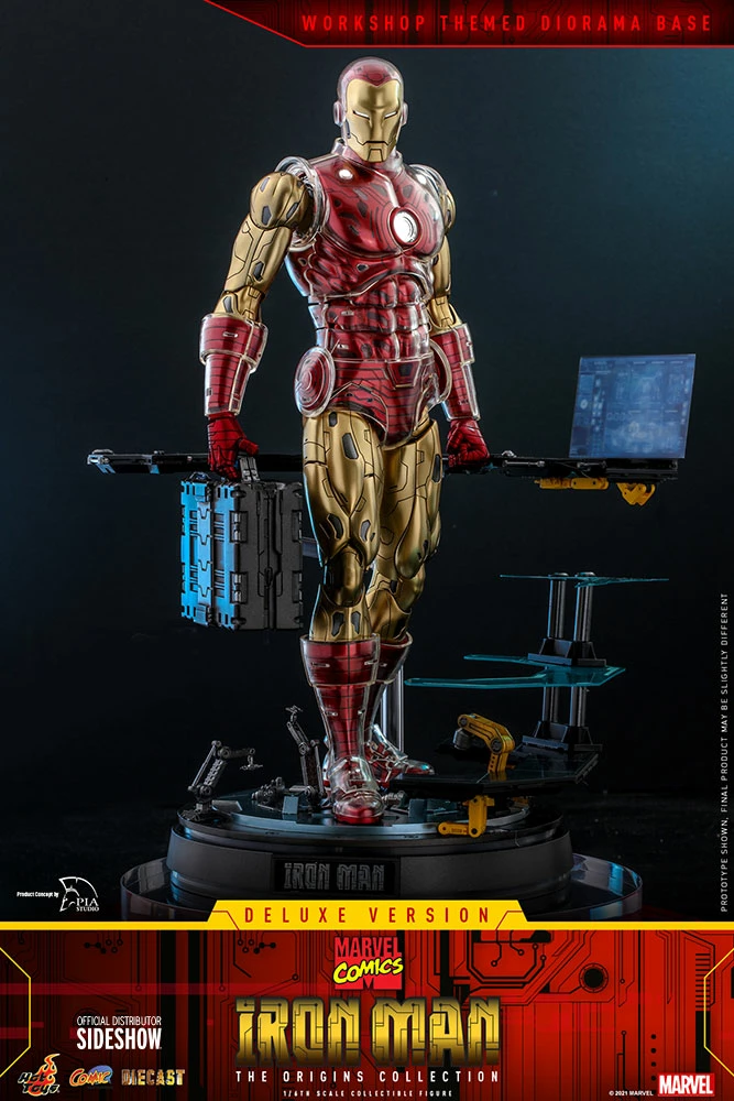 Maybang's Collectibles Hot Toys Marvel Comics The Origins Collection - Comics Masterpiece Series Diecast Iron Man (Delxue) 1/6 Scale Collectible Figure 2 Maybang's Collectibles Hot Toys Marvel Comics The Origins Collection - Comics Masterpiece Series Diecast Iron Man (Delxue) 1/6 Scale Collectible Figure