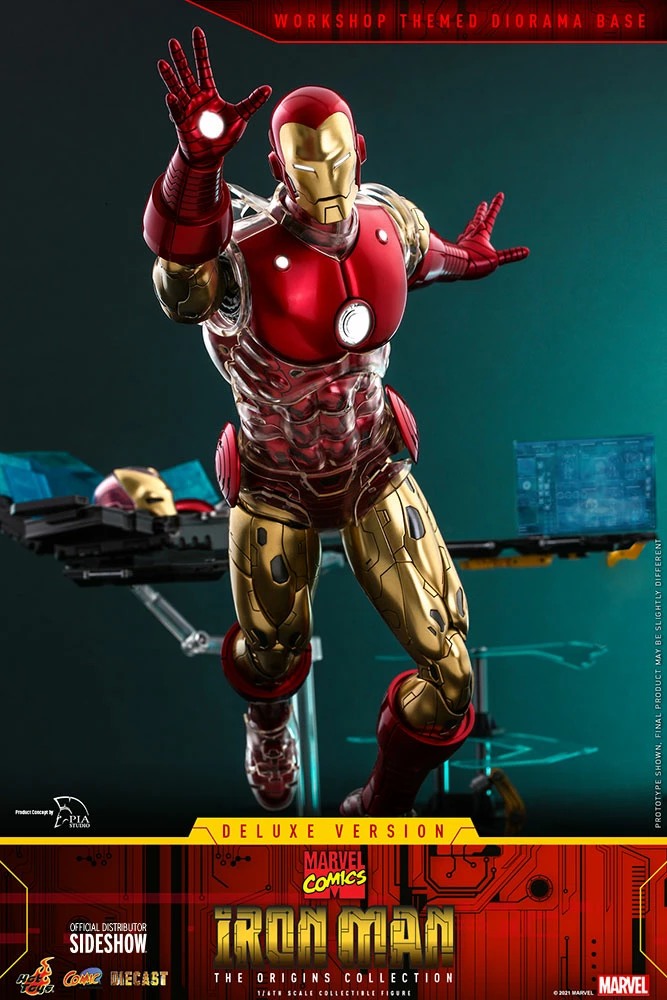 Maybang's Collectibles Hot Toys Marvel Comics The Origins Collection - Comics Masterpiece Series Diecast Iron Man (Delxue) 1/6 Scale Collectible Figure 8 Maybang's Collectibles Hot Toys Marvel Comics The Origins Collection - Comics Masterpiece Series Diecast Iron Man (Delxue) 1/6 Scale Collectible Figure
