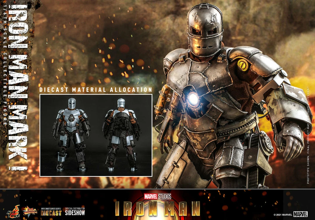 Maybang's Collectibles Hot Toys Marvel Iron Man Iron Man Mark I Suit Diecast 1/6 Scale 12" Collectible Figure 16 Maybang's Collectibles Hot Toys Marvel Iron Man Iron Man Mark I Suit Diecast 1/6 Scale 12" Collectible Figure