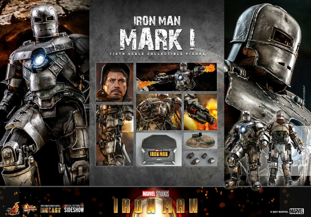Maybang's Collectibles Hot Toys Marvel Iron Man Iron Man Mark I Suit Diecast 1/6 Scale 12" Collectible Figure 18 Maybang's Collectibles Hot Toys Marvel Iron Man Iron Man Mark I Suit Diecast 1/6 Scale 12" Collectible Figure