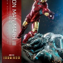 Maybang's Collectibles Hot Toys Marvel Comics Iron Man (2008) Iron Man Mark III (2.0) Diecast 1/6 Scale 12" Collectible Figure Sixth Scale Figure