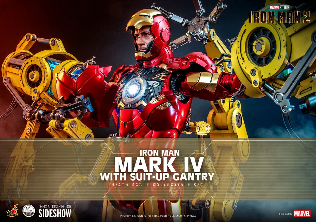 Maybang's Collectibles Hot Toys Marvel Comics Iron Man 2 Iron Man Mark IV With Suit-Up Gantry 1/4 Quarter Scale Collectibles Figure Set 1 Maybang's Collectibles Hot Toys Marvel Comics Iron Man 2 Iron Man Mark IV With Suit-Up Gantry 1/4 Quarter Scale Collectibles Figure Set