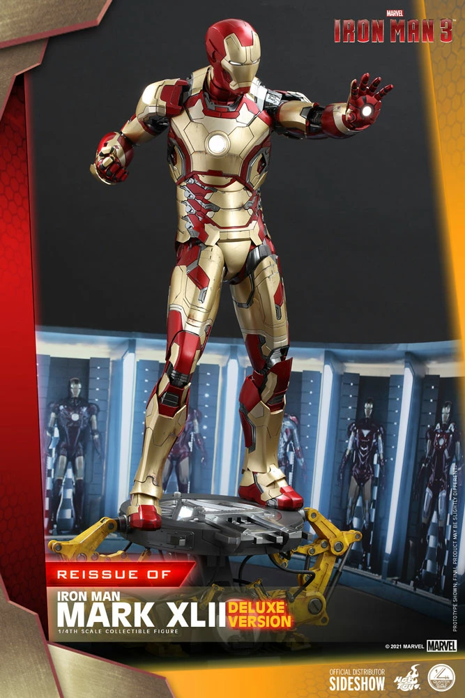 Maybang's Collectibles Hot Toys Marvel Iron Man 3 Iron Man Mark XLII 1/4 Quarter Scale Figure (Deluxe Version) Reissue 5 Maybang's Collectibles Hot Toys Marvel Iron Man 3 Iron Man Mark XLII 1/4 Quarter Scale Figure (Deluxe Version) Reissue