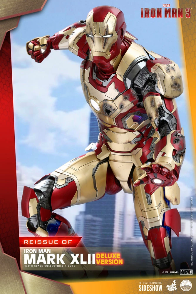 Maybang's Collectibles Hot Toys Marvel Iron Man 3 Iron Man Mark XLII 1/4 Quarter Scale Figure (Deluxe Version) Reissue 8 Maybang's Collectibles Hot Toys Marvel Iron Man 3 Iron Man Mark XLII 1/4 Quarter Scale Figure (Deluxe Version) Reissue