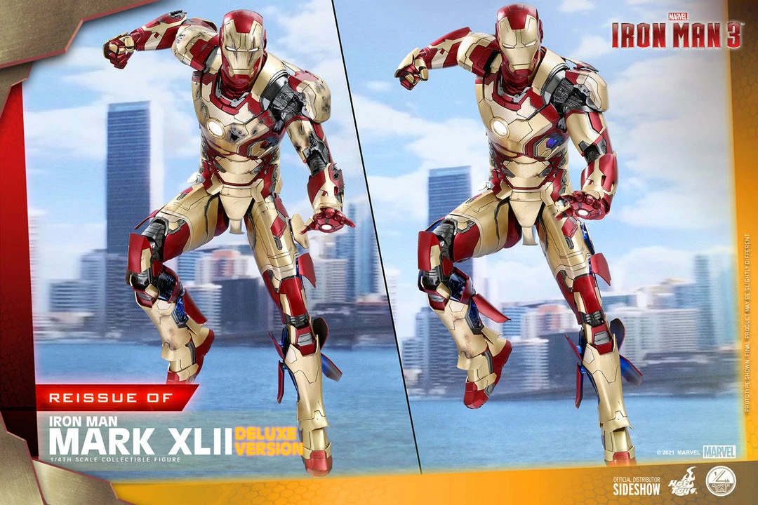 Maybang's Collectibles Hot Toys Marvel Iron Man 3 Iron Man Mark XLII 1/4 Quarter Scale Figure (Deluxe Version) Reissue 9 Maybang's Collectibles Hot Toys Marvel Iron Man 3 Iron Man Mark XLII 1/4 Quarter Scale Figure (Deluxe Version) Reissue