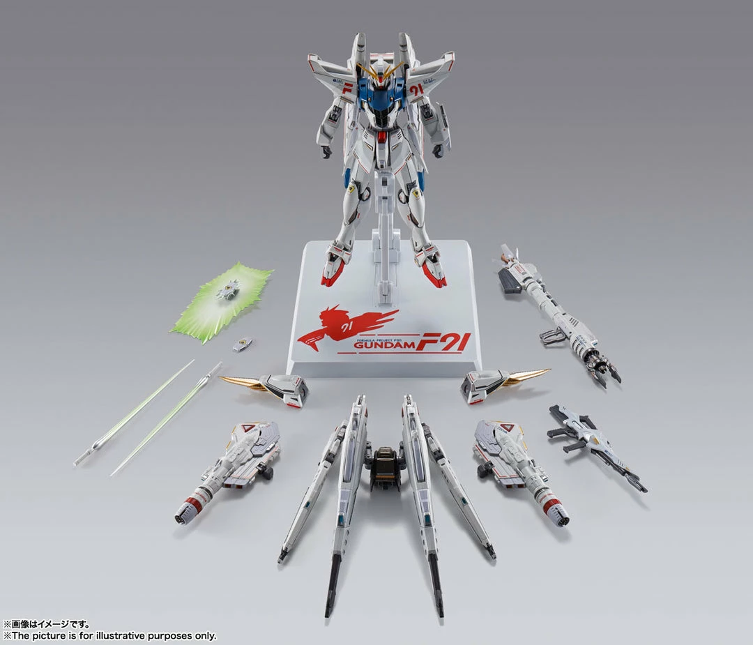 Maybang's Collectibles Bandai Gundam F91 Metal Build Gundam Formula 91 (Chronicle White Ver.) Exclusive Diecast Action Figure 17 Maybang's Collectibles Bandai Gundam F91 Metal Build Gundam Formula 91 (Chronicle White Ver.) Exclusive Diecast Action Figure
