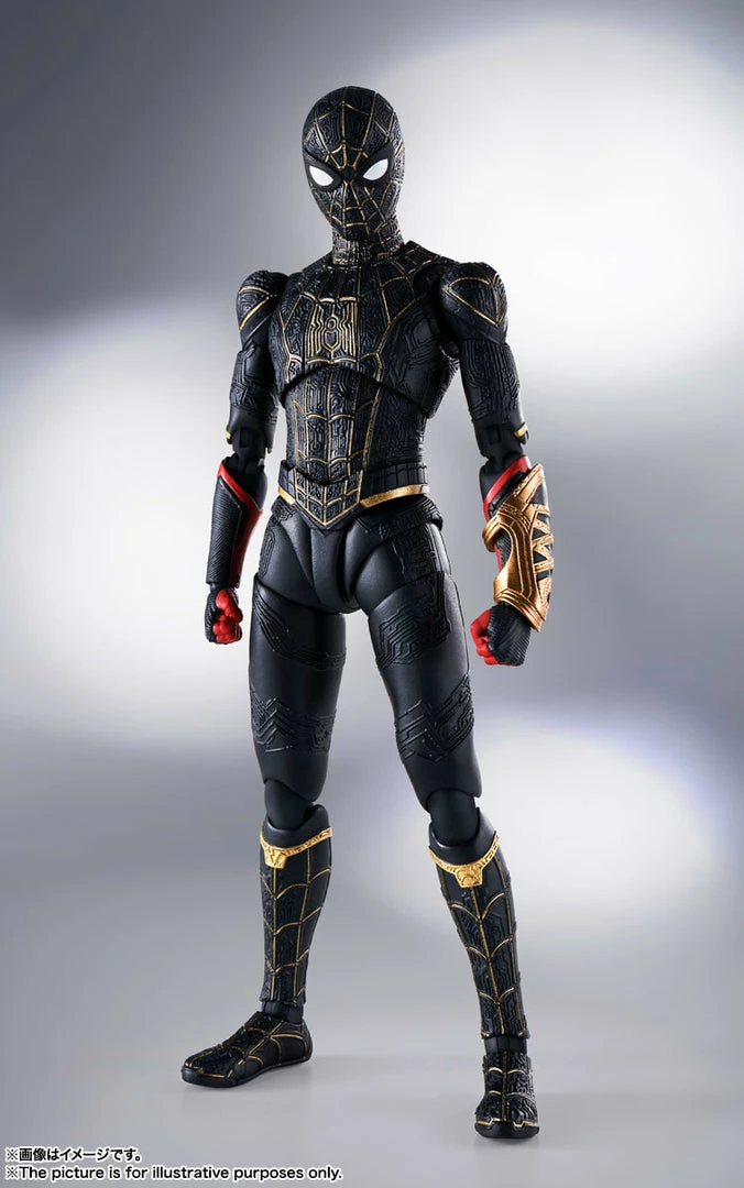 Maybang's Collectibles Bandai S.H.Figuarts Spider-Man No Way Home Spider-Man (Black & Gold Suit) Special Set With First Run Bonuses 3 Maybang's Collectibles Bandai S.H.Figuarts Spider-Man No Way Home Spider-Man (Black & Gold Suit) Special Set With First Run Bonuses