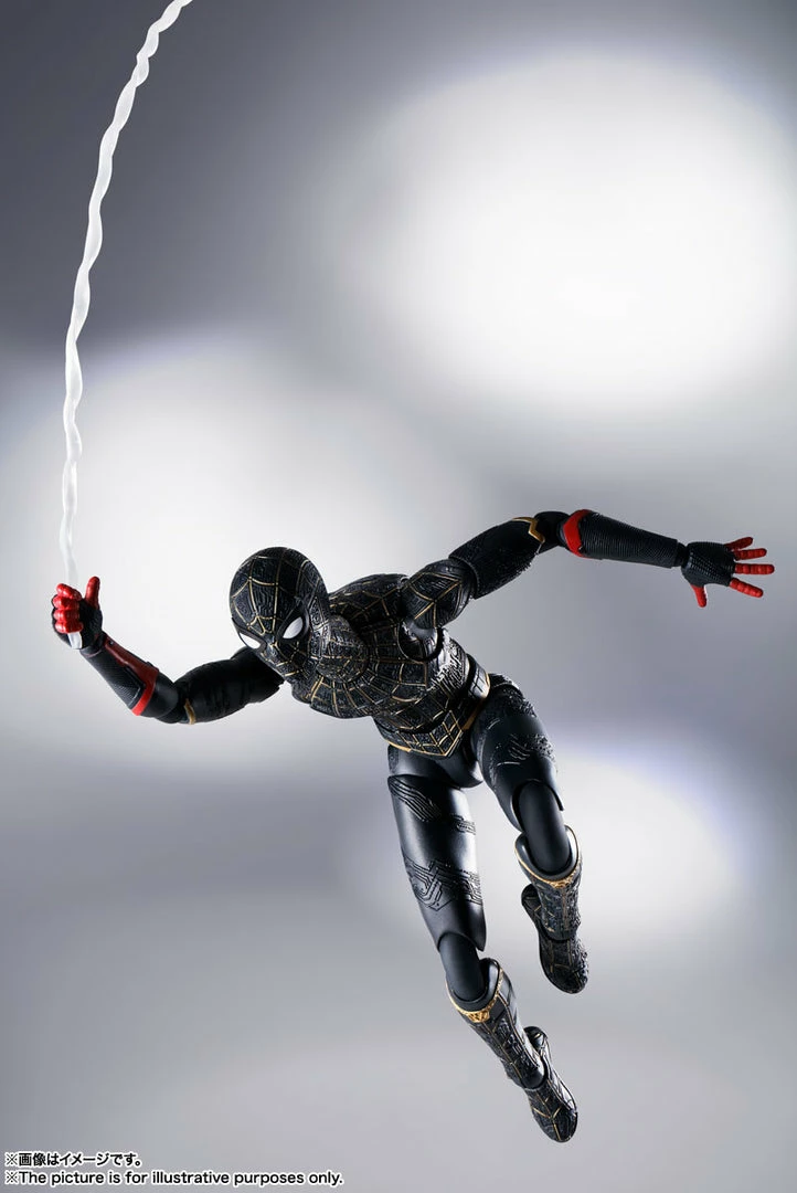 Maybang's Collectibles Bandai S.H.Figuarts Spider-Man No Way Home Spider-Man (Black & Gold Suit) Special Set With First Run Bonuses 8 Maybang's Collectibles Bandai S.H.Figuarts Spider-Man No Way Home Spider-Man (Black & Gold Suit) Special Set With First Run Bonuses