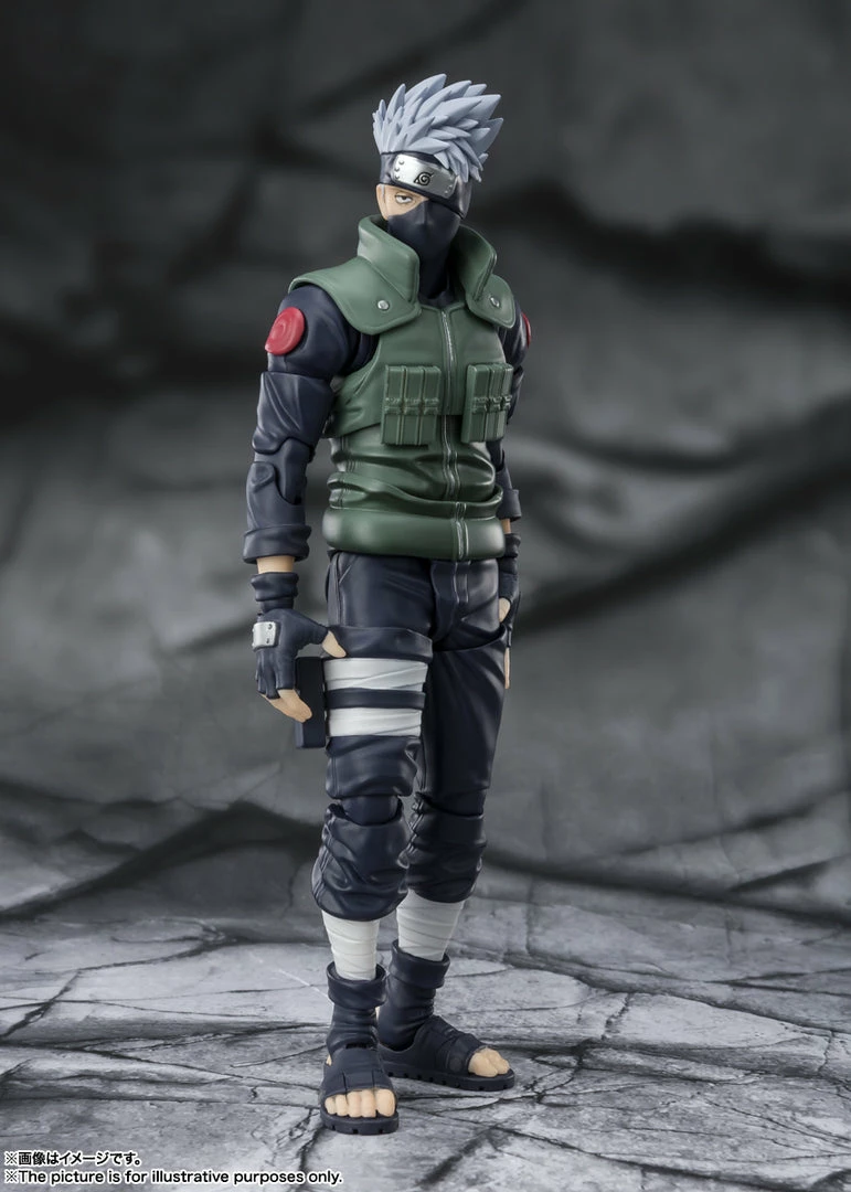 Maybang's Collectibles Bandai S.H.Figuarts Naruto Shippuden Kakashi Hatake (Famed Sharingan Hero) Action Figure 3 Maybang's Collectibles Bandai S.H.Figuarts Naruto Shippuden Kakashi Hatake (Famed Sharingan Hero) Action Figure
